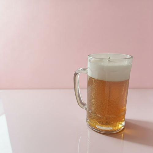 Handmade Beer Candle | Whiskey Coffee Scented Soy Wax and Gel Wax