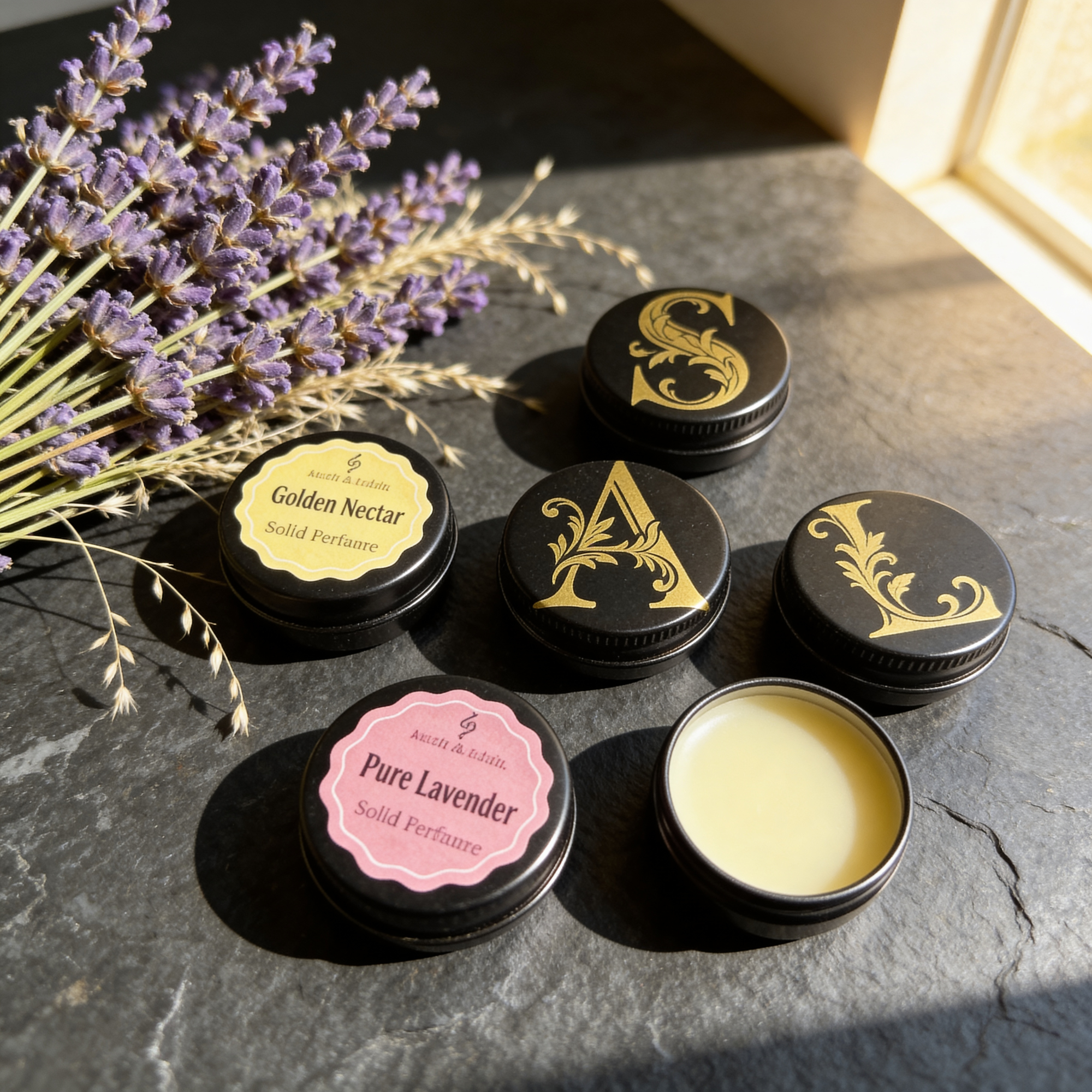 Solid Perfume Balm Set – Natural Beeswax, Jojoba Oil, Pocket Fragrance